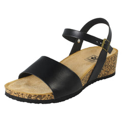 Ladies Down To Earth Wedge Heeled Summer Sandals F12088