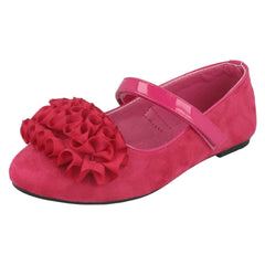 Girls Spot On Frill Trim Ballerinas H2448