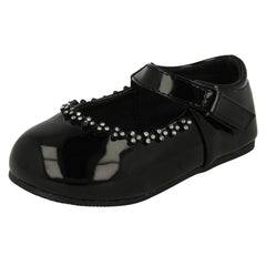 Girls Spot On Diamante Detail Party Shoes