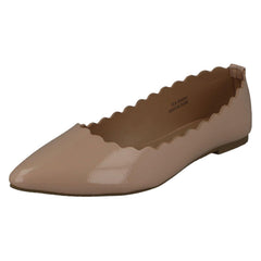 Ladies Spot On Flat Pointed Toe Ballerinas F80458