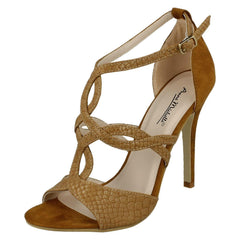Ladies Anne Michelle Open Toe T-Bar Heels