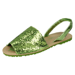 Girls Spot On Flat Mule Slingback Sandal