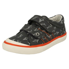 Boys Startrite Shark Detailed Canvas Shoes Wave