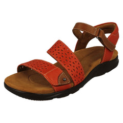 Ladies Clarks Cut Out Detailed Strappy Wedge Sandals Kitly Way