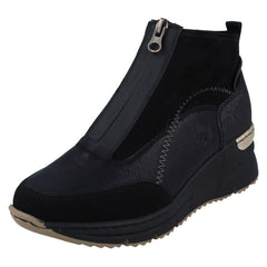 Ladies Rieker Ankle Boots With front Zip N6361