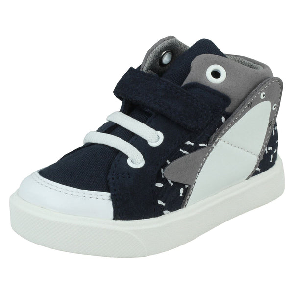 Childrens Clarks Casual Hi-Top Trainers City Pop