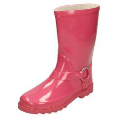 Girls Spot On Ring Trim Wellington Boots