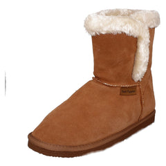 Ladies Hush Puppies Fur Trim Slipper Boots Ashleigh