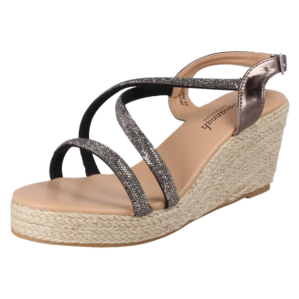 Ladies Savannah Wedge Heel Sandals F12120