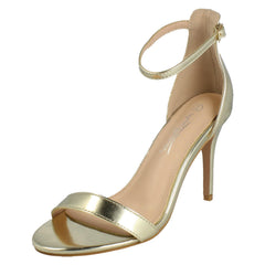 Ladies Anne Michelle High Heeled Wide Fit Evening Sandals F12109