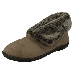 Ladies Padders Faux Fur Cuffed Slippers Esme