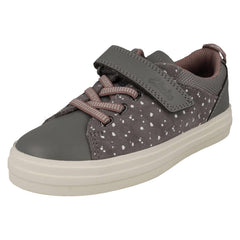 Girls Clarks Sneaker Style Hook & Loop Summer Shoes - Nova Beat K