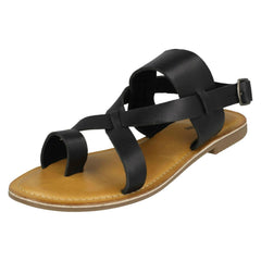 Ladies Leather Collection Toe Loop Sandals F00127