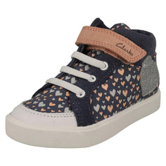 Girls Clarks Pattern Detailed Ankle Boots City Hop K