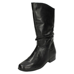Ladies Leather Collection Pull Up Calf Length Boots