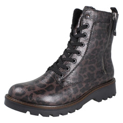 Ladies Rieker Animal Print Boots 73210