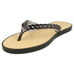 Ladies Savannah Toe Post Sandals With Upper Detailing