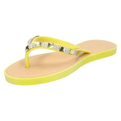 Ladies Savannah Sequin Toe Post Flip Flop Sandal