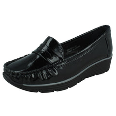 Ladies Spot On Formal Loafers F90100