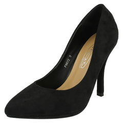 Ladies Spot On High Heel Pointed Toe Court Shoe