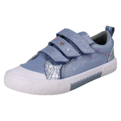 Girls Clarks Canvas Foxing Trim