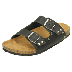 Ladies Down To Earth Double Buckle Strap Sandals