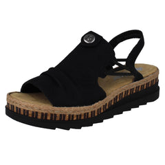 Ladies Rieker Slingback Wedge Sandals V7972