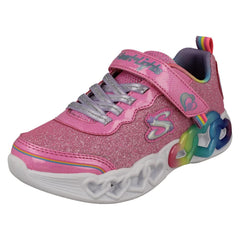 Girls Skechers Light Up Trainers Love Prism 303751
