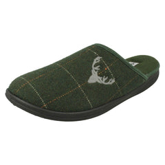 Mens Padders Stag Detailed Mule Slippers Stag