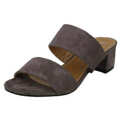 Ladies Anne Michelle Mid Heel Mule Strap Sandals
