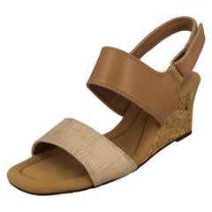 Ladies Clarks Wedge Heeled Strappy Sandals Kyarra Faye
