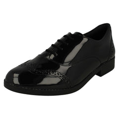 Girls Clarks Brogue Detailed Formal School Shoes Aubrie Tap