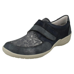 Ladies Remonte Hook And Loop Wide Fitting Shoes R7600