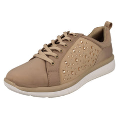 Ladies CLOUDSTEPPERS By Clarks Jewel Embellished Detailed Trainers Ezera Ave