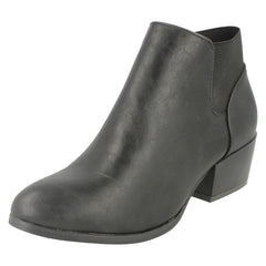 Ladies Spot On Heeled Ankle Boot