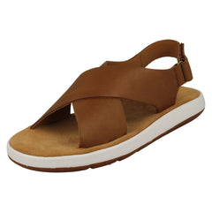 Ladies Clarks Unstructured Cross Detailed Wedge Heel Sandals Jemsa Cross