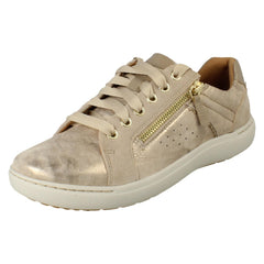 Ladies Clarks Leather Trainers Nalle Zen
