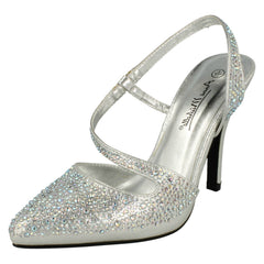 Ladies Anne Michelle Sling Back Evening Shoes