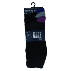 Mens RJM 3 pack Contrast Heel & Toe Socks SK173