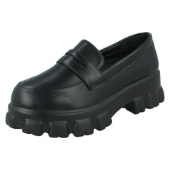 Ladies Spot On Wide Fitting Loafers F90101