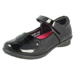 Girls Spot On Strap Fastening Mary Jane School Shoes H2674