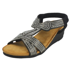Ladies Savannah Wedge Heeled Sandals F12127