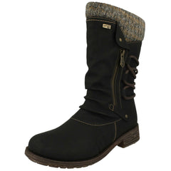 Ladies Remonte Calf High Lambswool Lined Casual Boots D8070