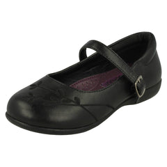 Girls Cool For School Flower Pattern School Shoes