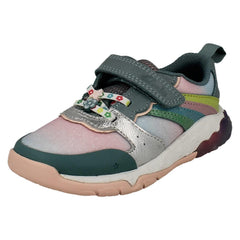 Girls Clarks Rainbow And Mermaid Tail Design Trainers Tidal Star