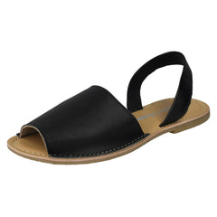 Ladies Leather Collection Slingback Mule Sandals