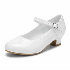 Girls Spot On Mid Heel Buckle Strap Shoe H3090