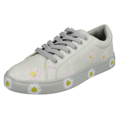 Ladies Spot On Daisy Print Pumps F80348