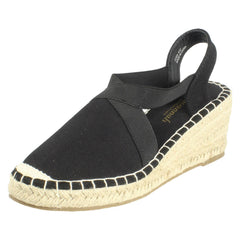 Ladies Savannah Casual Wedge Heeled Wide Fit Slip On Sandals F2310