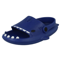 Childrens Spot On Cute Shark Detailed Summer Clogs N0076